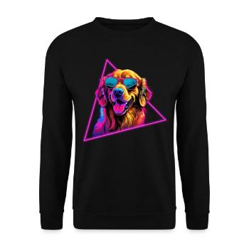 Labrador Retriever With Sunglasses - Unisex Sweatshirt - black - Front - Alina (178cm) & Michal (187cm)