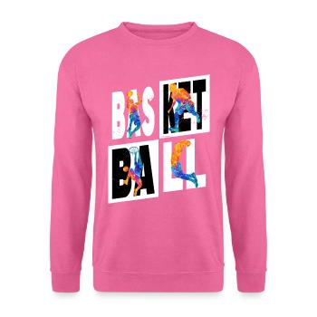 Basketball Basketball Player Vintage Colorful - Unisex Sweatshirt - pink - Front