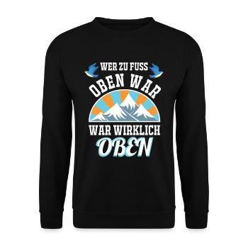 Outdoor Wandern zu Fuss oben - Unisex Pullover - Schwarz - Vorne - Alina (178cm) & Michal (187cm)