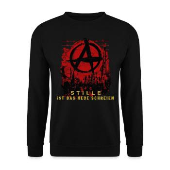 Anarchy In The Street - Stille ist das neue Schrei - Unisex Pullover - Schwarz - Vorne - Alina (178cm) & Michal (187cm)