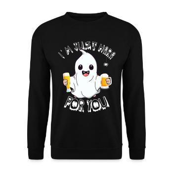 Je suis juste là pour toi - Sweat-shirt Unisexe - noir - Devant - Alina (178cm) & Michal (187cm)