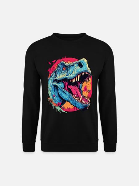 T-Rex Dinosaurier Dino Tyrannosaurus Rex Vintage - Unisex Pullover - Schwarz