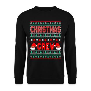Équipe de Noël Weihnachten - Sweat-shirt Unisexe - noir - Devant - Alina (178cm) & Michal (187cm)