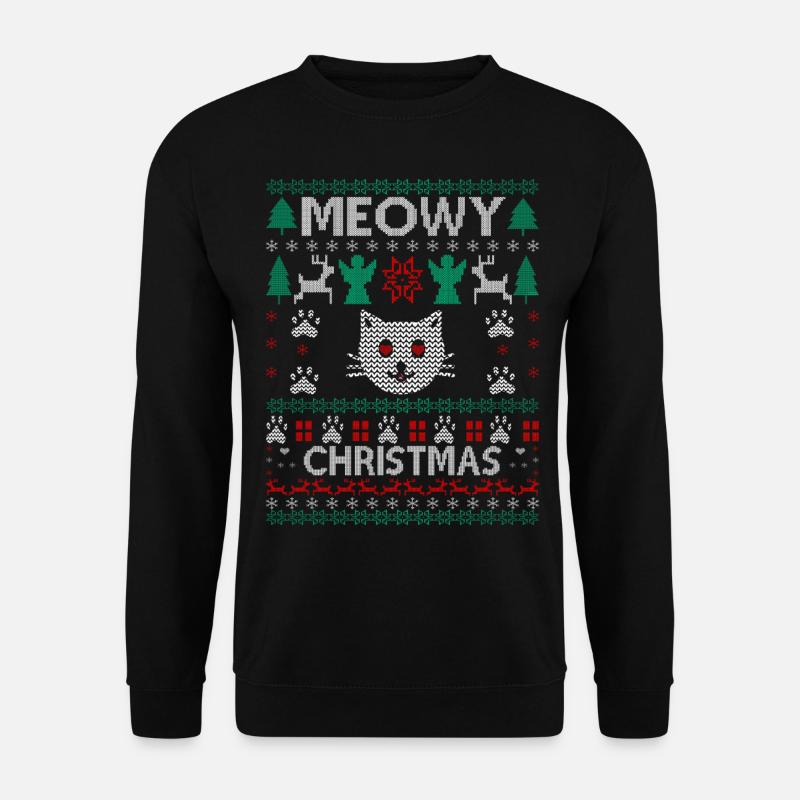 Christmas Cat Lady - Unisex Sweatshirt - black