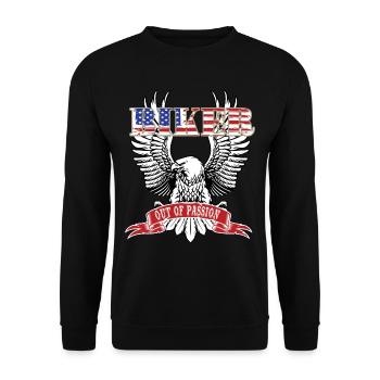 Motorcycle Motorcyclist Biker with passion - Unisex Sweatshirt - black - Front - Alina (178cm) & Michal (187cm)