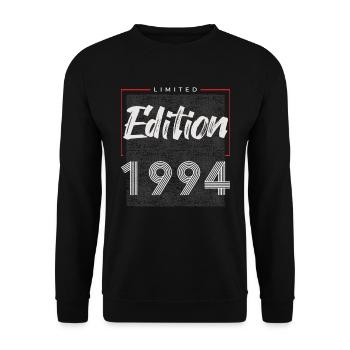 30th Birthday Legend since 1994 - Unisex Sweatshirt - black - Front - Alina (178cm) & Michal (187cm)