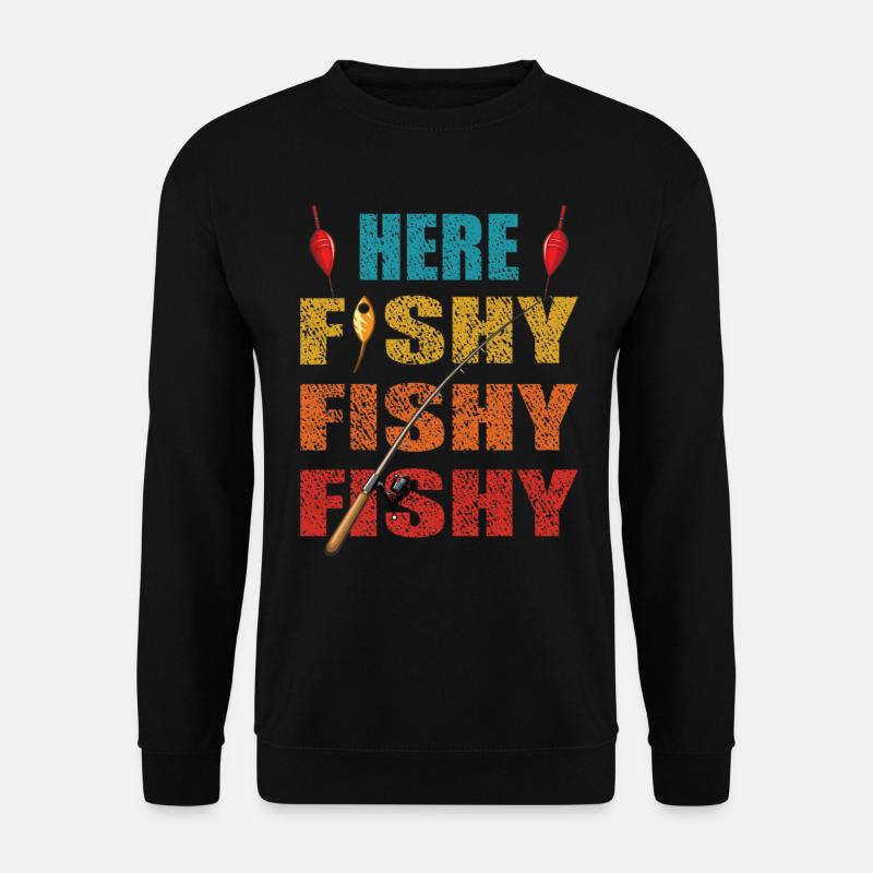 Here Fishy - Unisex Pullover - Schwarz
