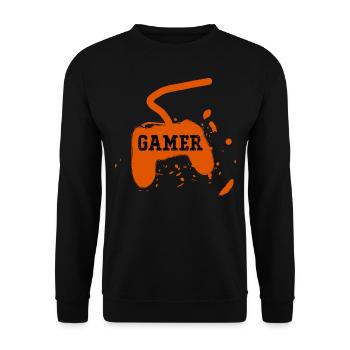 Gamer-Spielkonsole - Unisex Pullover - Schwarz - Vorne - Alina (178cm) & Michal (187cm)