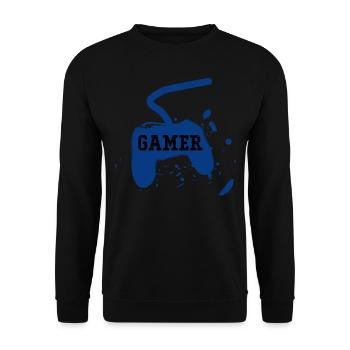 Gamer Game Console - Unisex Sweatshirt - black - Front - Alina (178cm) & Michal (187cm)