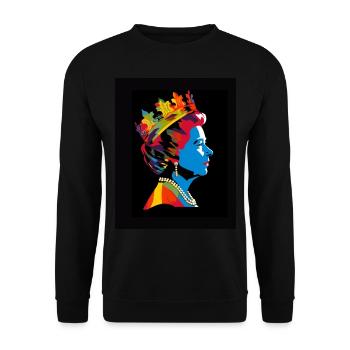 Queen - Unisex Sweatshirt - black - Front - Alina (178cm) & Michal (187cm)