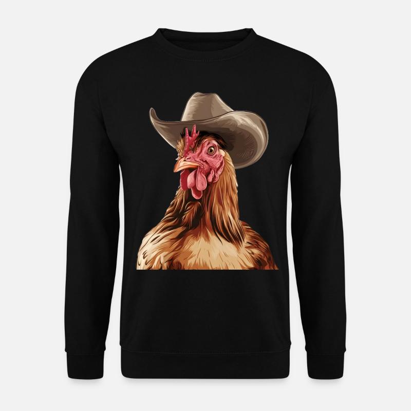 Cowboy chicken - Unisex Sweatshirt - black