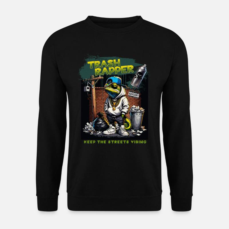 TRASH RAPPER Lizard - Unisex Sweatshirt - black