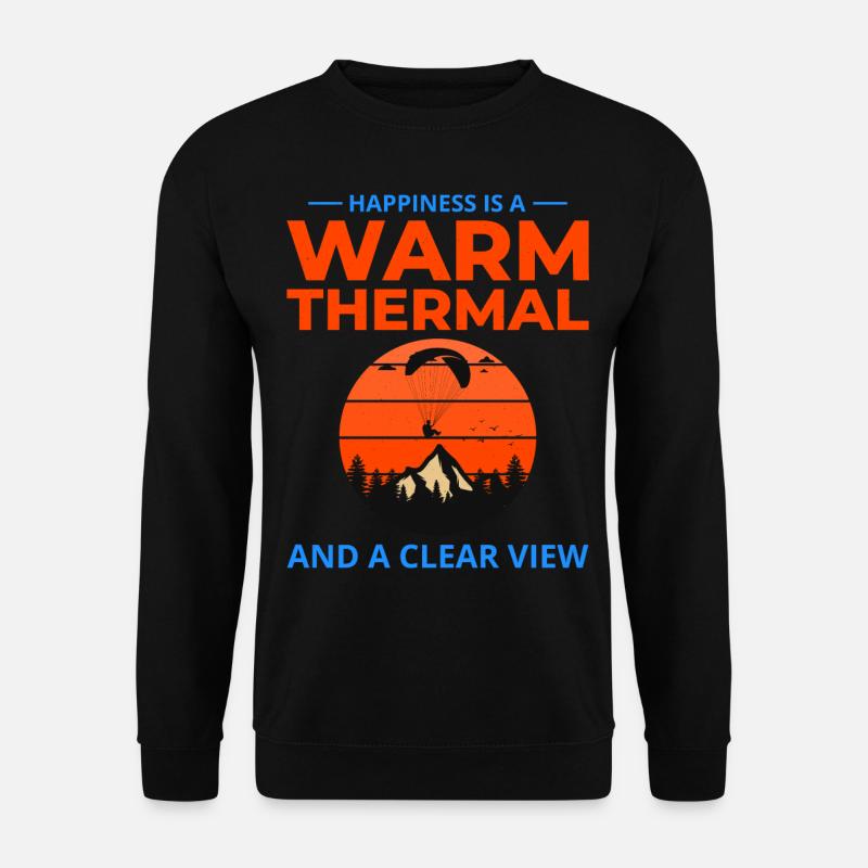 Paragliding Pilot Paraglider Warm Thermals - Unisex Sweatshirt - black