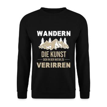 Hiking The art of getting lost in nature - Unisex Sweatshirt - black - Front - Alina (178cm) & Michal (187cm)