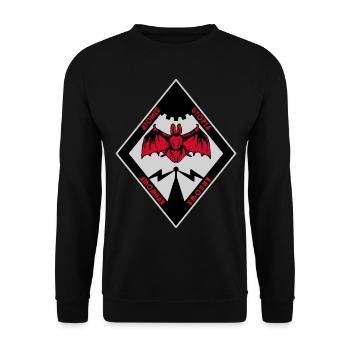 Atomic Utopia - Bat Rhombus - Unisex Sweatshirt - black - Front - Alina (178cm) & Michal (187cm)