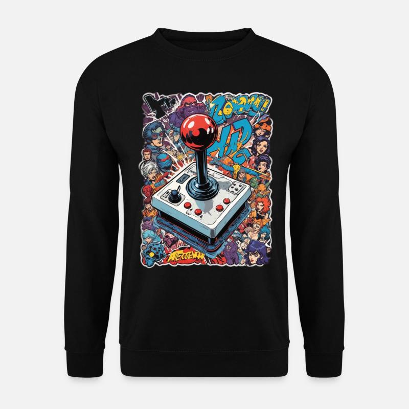 Retro Gamer Adventure Joystick - Unisex Sweatshirt - black