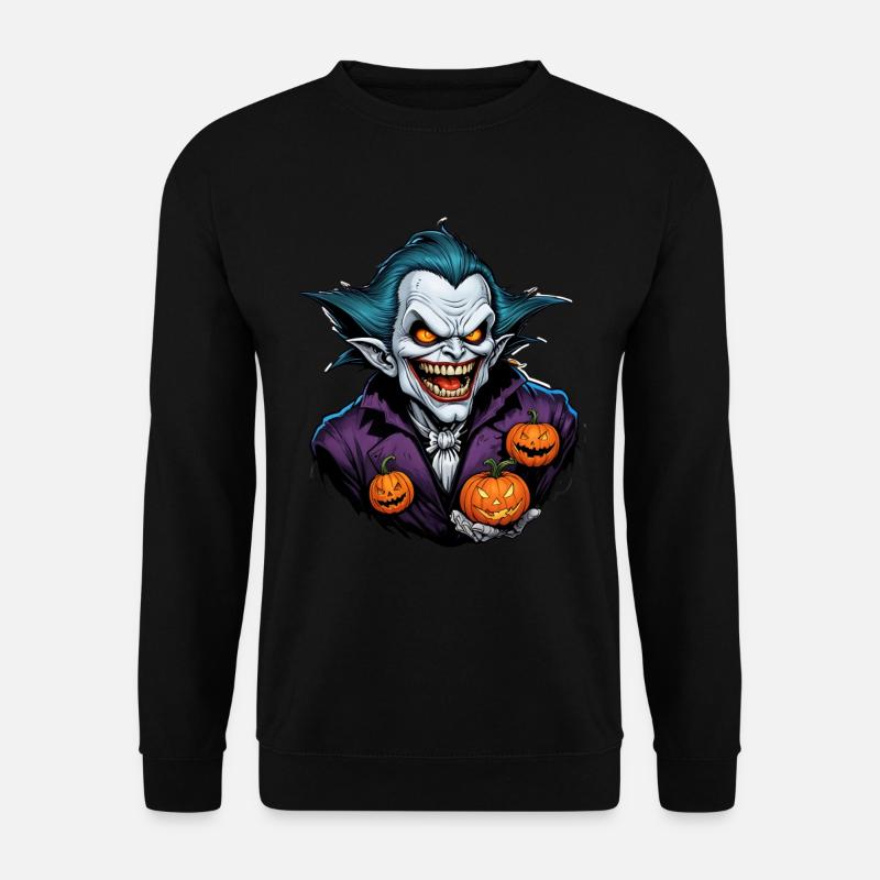 Halloween Vampire with Pumpkins - Unisex Sweatshirt - black