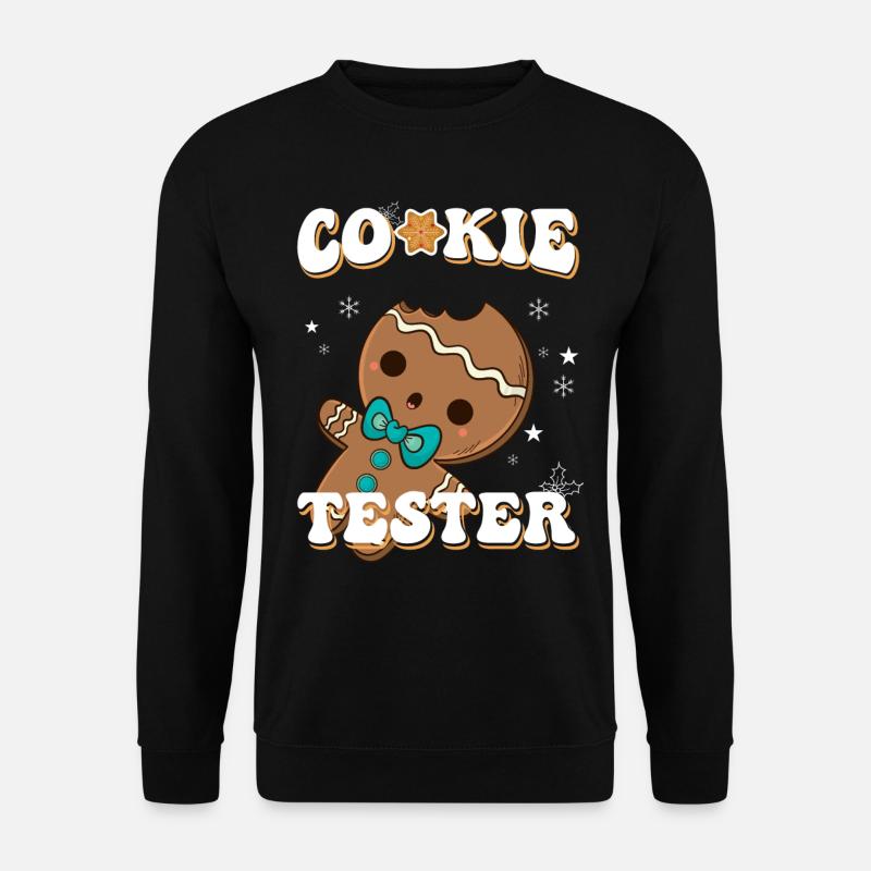 Cookie Tester Lebkuchenfigur Winterfreude - Unisex Pullover - Schwarz