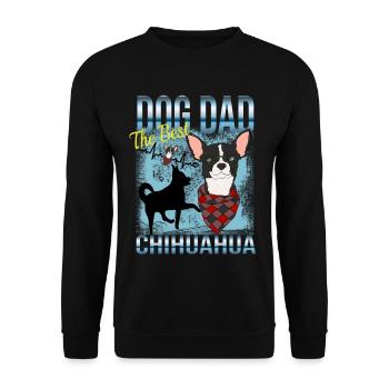 Chihuahua Owner - The Best Dog Dad - Unisex Sweatshirt - black - Front - Alina (178cm) & Michal (187cm)