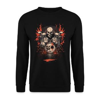 Pour les fans de métal et de musique intense - Sweat-shirt Unisexe - noir - Devant - Alina (178cm) & Michal (187cm)