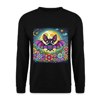 Chauve-souris - Sweat-shirt Unisexe - noir - Devant - Alina (178cm) & Michal (187cm)
