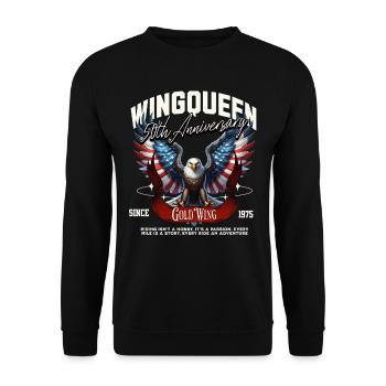 Goldwing Wing Queen 50e anniversaire 1975 - Sweat-shirt Unisexe - noir - Devant - Alina (178cm) & Michal (187cm)