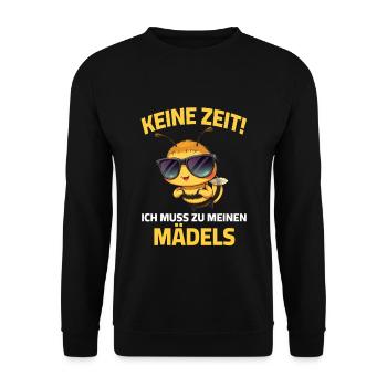 Apiculteur apiculteur - Pas le temps, je dois aller voir mes filles - Sweat-shirt Unisexe - noir - Devant - Alina (178cm) & Michal (187cm)