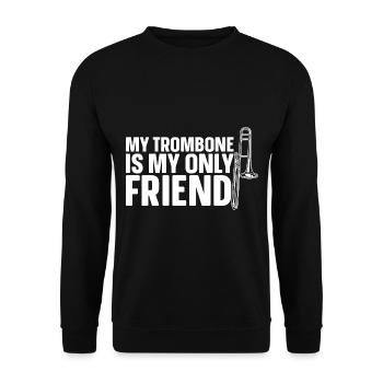 Trombone - Sweat-shirt Unisexe - noir - Devant - Alina (178cm) & Michal (187cm)