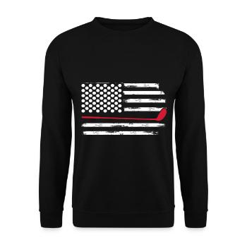 America Golfer USA July 4 Golfer - Unisex Sweatshirt - black - Front - Alina (178cm) & Michal (187cm)