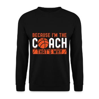 Basketballtrainer Entraîneur de basket-ball - Sweat-shirt Unisexe - noir - Devant - Alina (178cm) & Michal (187cm)