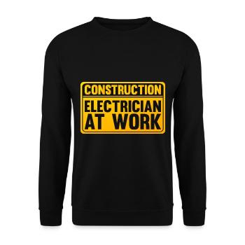 Electrician Electrical Engineer Electronics Technician - Unisex Sweatshirt - black - Front - Alina (178cm) & Michal (187cm)