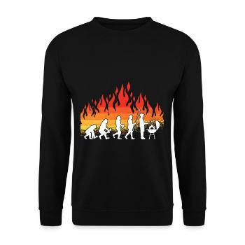 Grill Evolution Vintage Fête des Pères Grill Master - Sweat-shirt Unisexe - noir - Devant - Alina (178cm) & Michal (187cm)