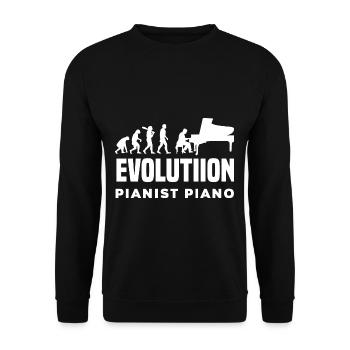 Evolution Piano Musician Keyboard Orchestra - Unisex Pullover - Schwarz - Vorne - Alina (178cm) & Michal (187cm)