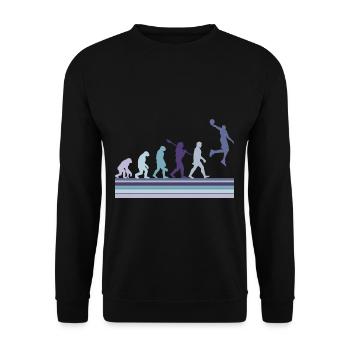 Basketball Sports Evolution for BBall Lovers Dunk - Unisex Sweatshirt - black - Front - Alina (178cm) & Michal (187cm)