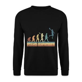 Basketball Sports Evolution for BBall Lovers Dunk - Unisex Sweatshirt - black - Front - Alina (178cm) & Michal (187cm)
