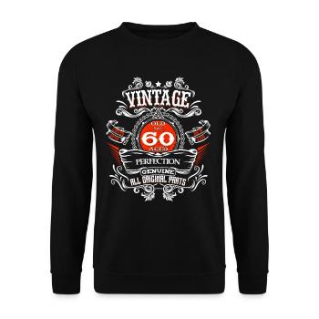 Cadeau d'anniversaire des années 60 vintage 1960 limité - Sweat-shirt Unisexe - noir - Devant - Alina (178cm) & Michal (187cm)