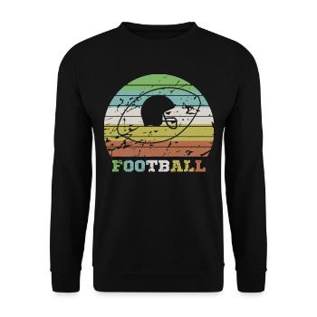 American Football - Unisex Pullover - Schwarz - Vorne - Alina (178cm) & Michal (187cm)