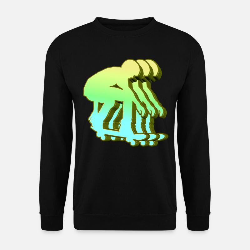 Skateboarder 3D - Unisex Pullover - Schwarz