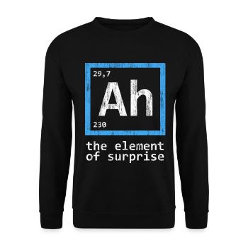 Überraschung des Periodensystems - Unisex Pullover - Schwarz - Vorne - Alina (178cm) & Michal (187cm)