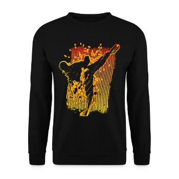 Retro Martial Arts - Self-Defense - Karate MMA - Unisex Sweatshirt - black - Front - Alina (178cm) & Michal (187cm)