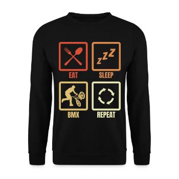 BMX Routine - Unisex Sweatshirt - black - Front - Alina (178cm) & Michal (187cm)