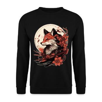 Fuchs Japan - Unisex Pullover - Schwarz - Vorne - Alina (178cm) & Michal (187cm)