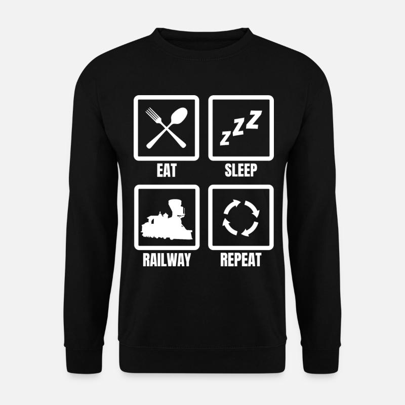 Manger Dormir Train Répéter - Sweat-shirt Unisexe - noir