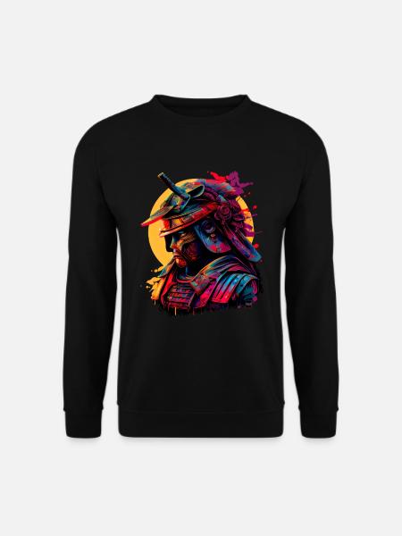 illustration Samurai Warrior Japan - Unisex Sweatshirt - black