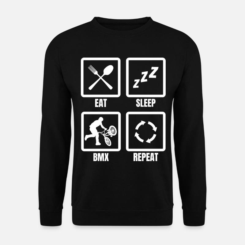 Eat Sleep BMX Repeat - Unisex Sweatshirt - black