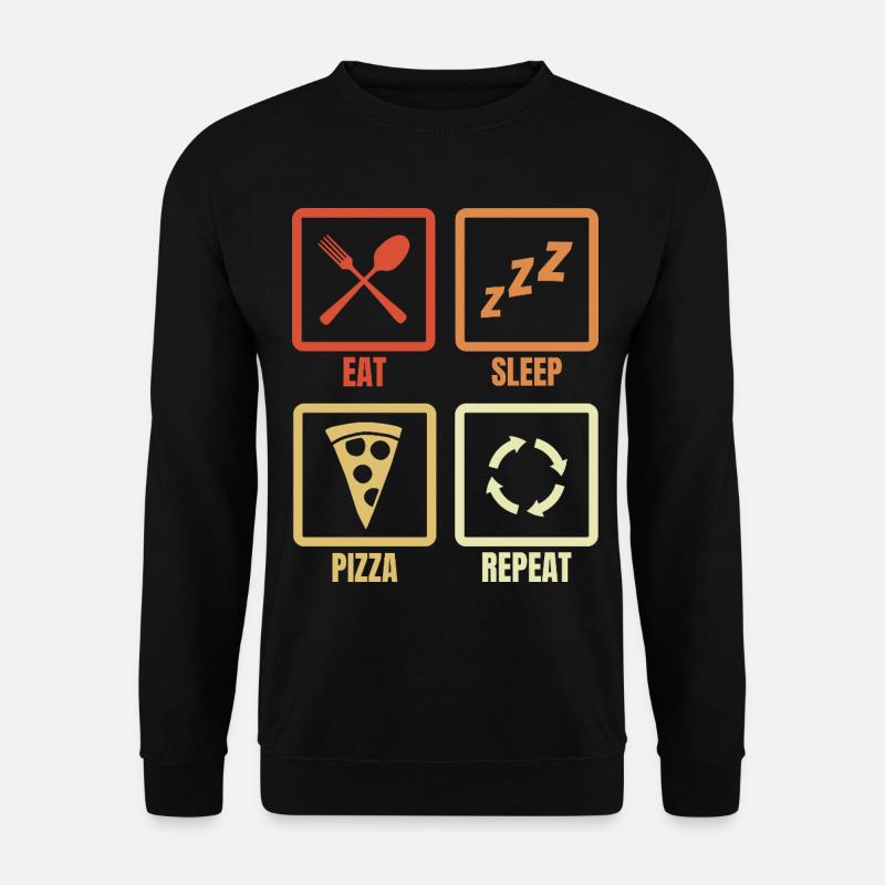 Eat Sleep Pizza Repeat - Unisex Sweatshirt - black