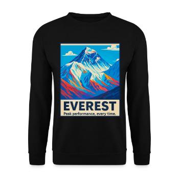 Everest – Peak Performance - Unisex Sweatshirt - black - Front - Alina (178cm) & Michal (187cm)