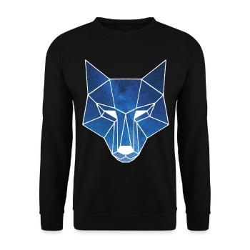 Tête de Loup galactique - Sweat-shirt Unisexe - noir - Devant - Alina (178cm) & Michal (187cm)