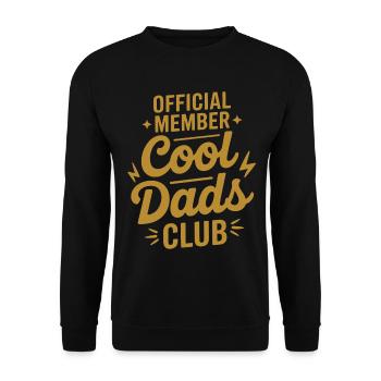 Dads Club Offizielles Mitglied - Unisex Pullover - Schwarz - Vorne - Alina (178cm) & Michal (187cm)