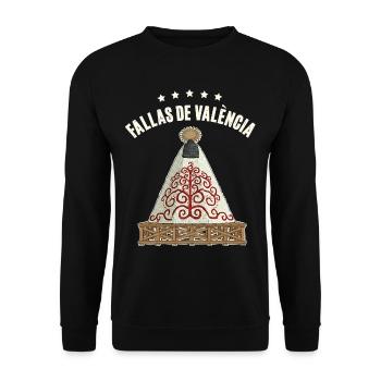 Fallas de Valencia Flowers - Unisex Sweatshirt - black - Front - Alina (178cm) & Michal (187cm)
